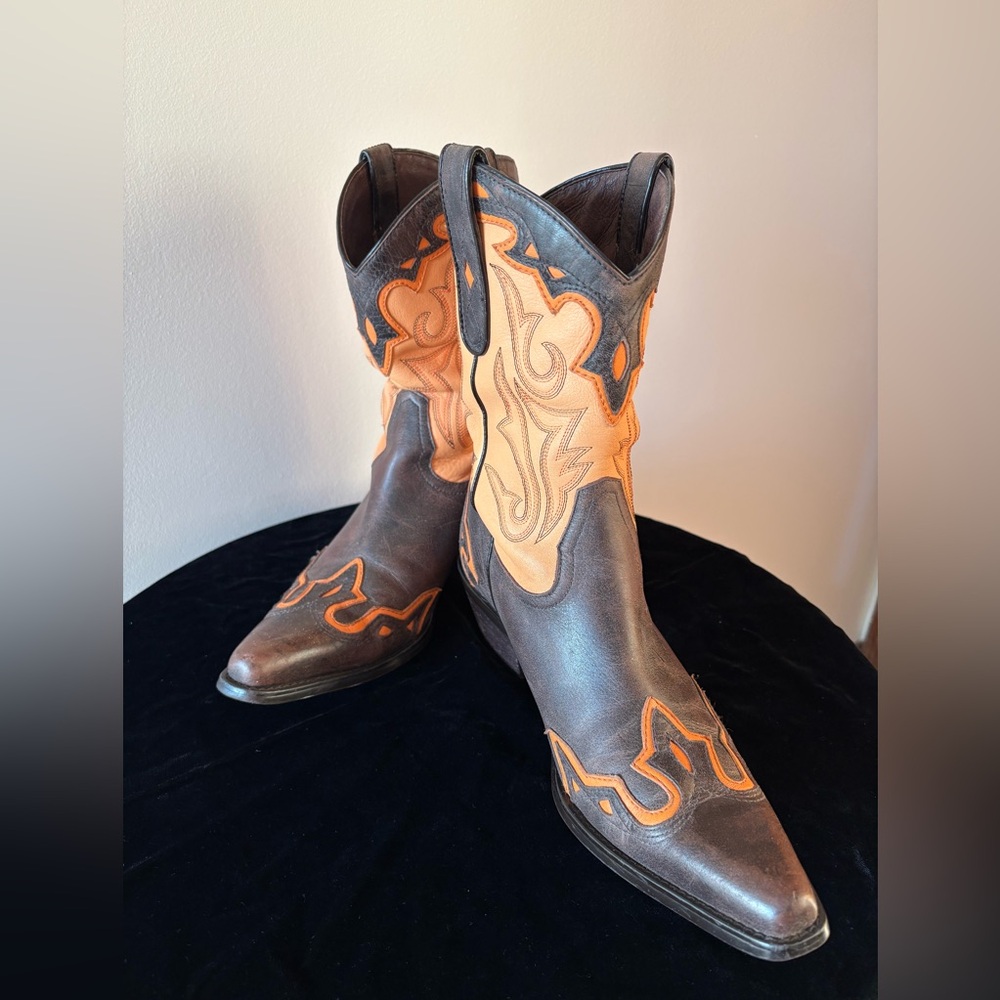 Double H “Sonora” Western Ladies Cowboy Boots. Sz 8.5. 11 1/4” Tall